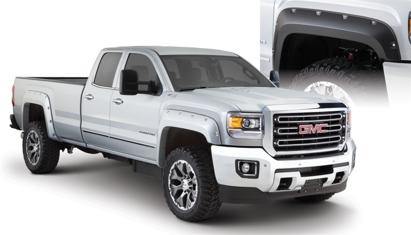 GMC Sierra 2500 HD Fender Flares - Bushwacker - Pocket Style - Black - `15-`18 GMC Sierra 2500 HD Fender Flares - Bushwacker - Pocket Style - Black - `15-`18