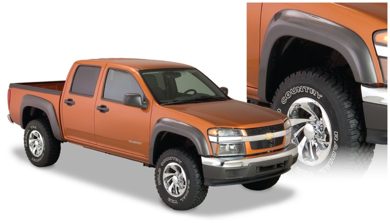 GMC Canyon Fender Flares - Front - Bushwacker - Extend-A-Fender Style - Black - `04-`12 GMC Canyon Fender Flares - Front - Bushwacker - Extend-A-Fender Style - Black - `04-`12