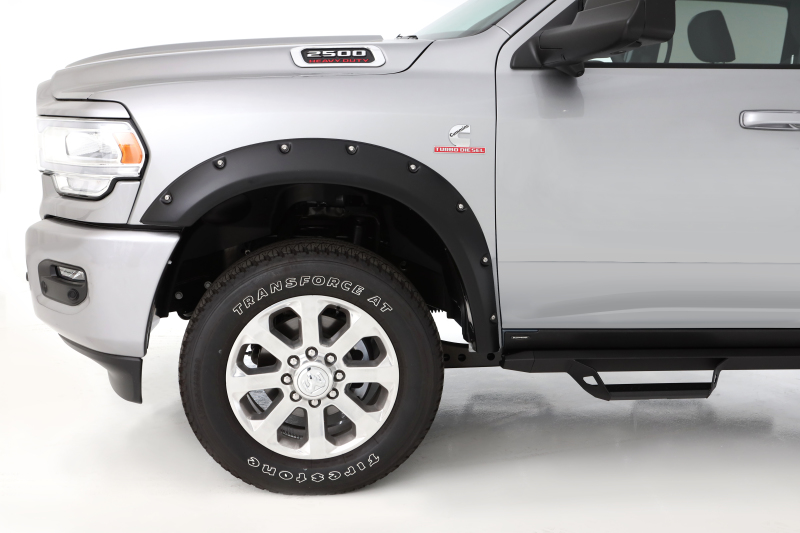 Ram 3500 Fender Flares - Front - Bushwacker - Pocket Style - Black - 2019
