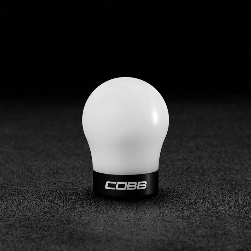 Ford Focus ST Shift Knob - COBB - Black Base - White - `13-`14