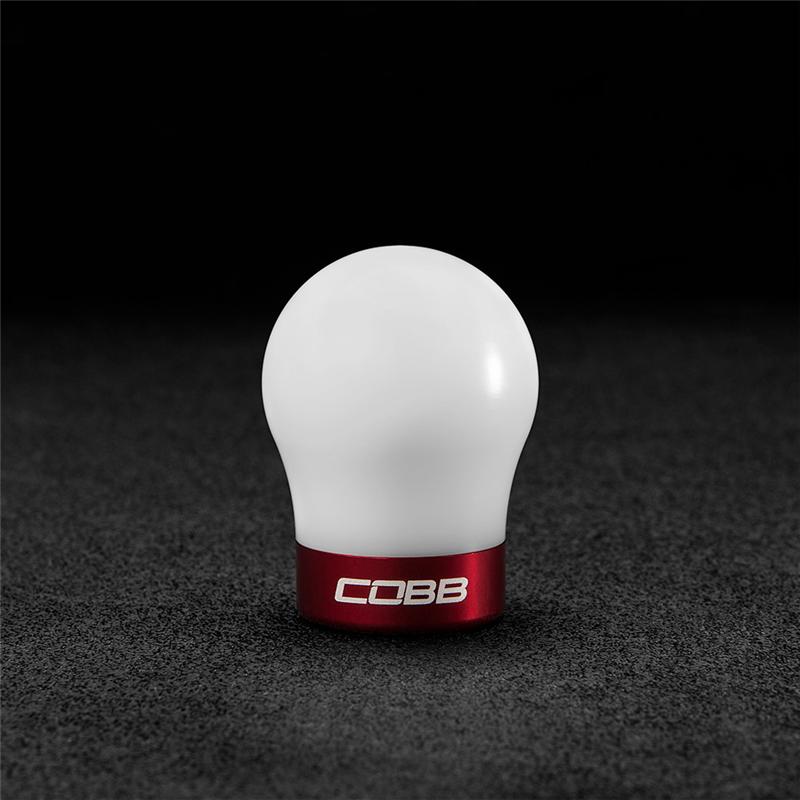 Ford Fiesta ST Shift Knob - COBB - White - Red Base - `14-`15