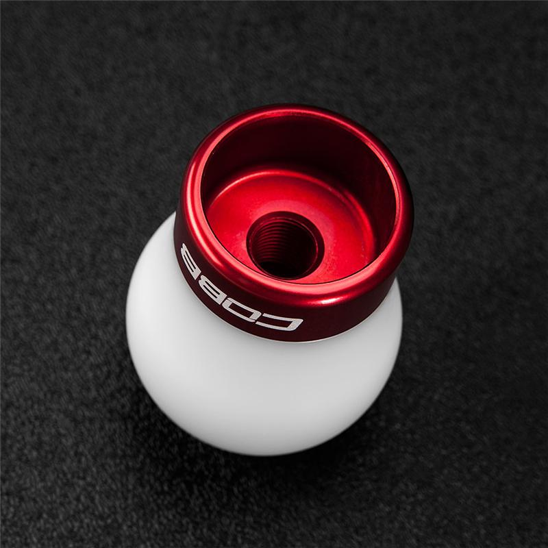 Ford Fiesta ST Shift Knob - COBB - White - Red Base - `14-`15