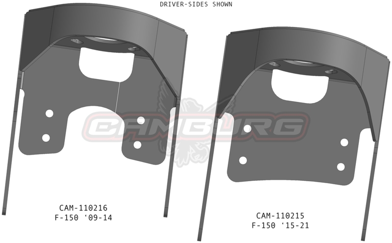 Ford F-150 Coilover Suspension Kit - Camburg - Raptor Conversion Weld-in Coil Bucket - Black - `09-`14