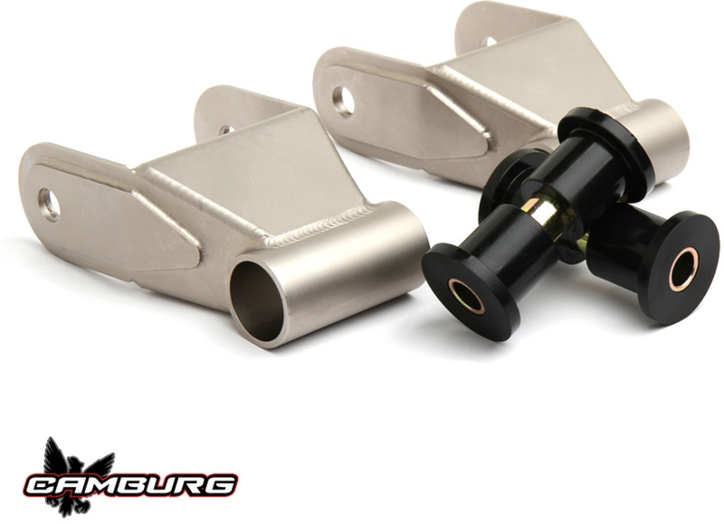 Ford F-150 Leaf Spring Shackle Kit - Camburg - Stock Length TIG 4130 - Textured Gray - `04-`14