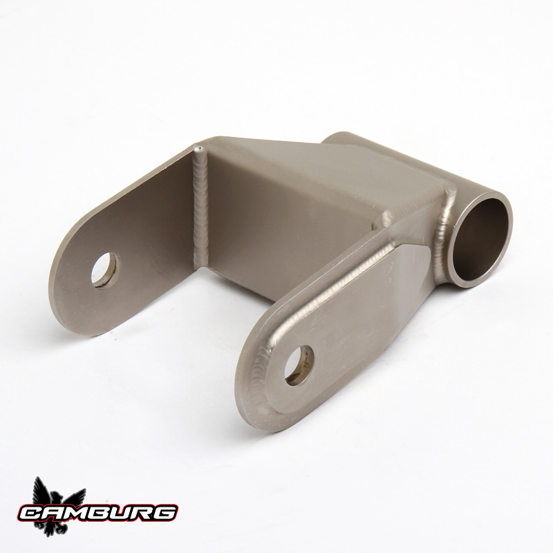 Ford F-150 Leaf Spring Shackle Kit - Camburg - Stock Length TIG 4130 - Textured Gray - `04-`14