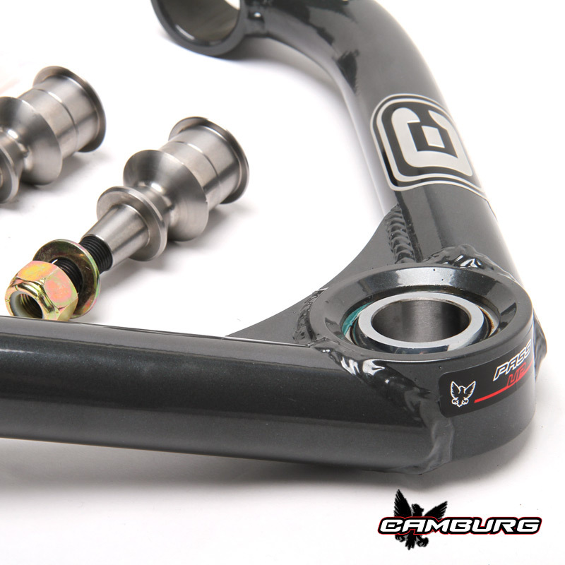 GMC Colorado Suspension Control Arm Kit - Camburg - 1.25in Performance Uniball Upper Arms - Steel gray - `15-`22