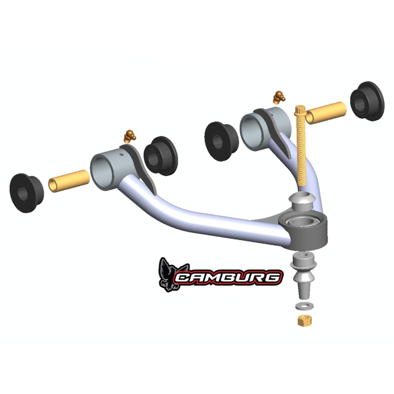 GMC Colorado Suspension Control Arm Kit - Camburg - 1.25in Performance Uniball Upper Arms - Steel gray - `15-`22