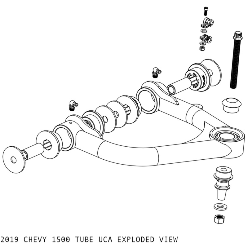 GMC 1500 Suspension Control Arm Kit - Camburg - 1.25in Performance Uniball - Steel Gray - `19-`23