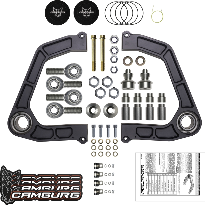 Toyota Sequoia Suspension Control Arm Kit - Camburg - KINETIK V2 Performance Billet Uniball - Gun Metal Gray - `08-`22