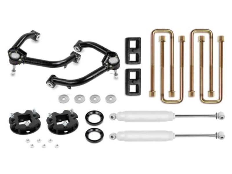 Chevrolet Silverado 1500 Suspension Lift Kit - Cognito - 3 Inch Standard Leveling - Semi-gloss black - `19-`24