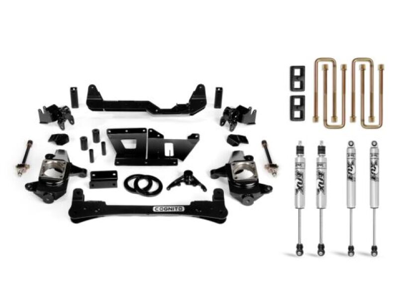 GMC Sierra 2500 Suspension Lift Kit - Cognito - Standard Lift Kit w/ Fox PS 2.0 IFP Shocks - Semi-gloss Black - `01-`13