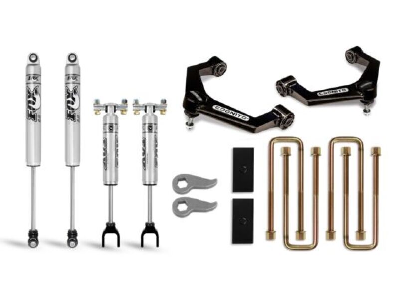 Chevrolet Silverado 2500HD Suspension Lift Kit - Front + Rear - Cognito - Ball Joint UCA + Fox PS 2.0 IFP - Semi-gloss black - `20-`24