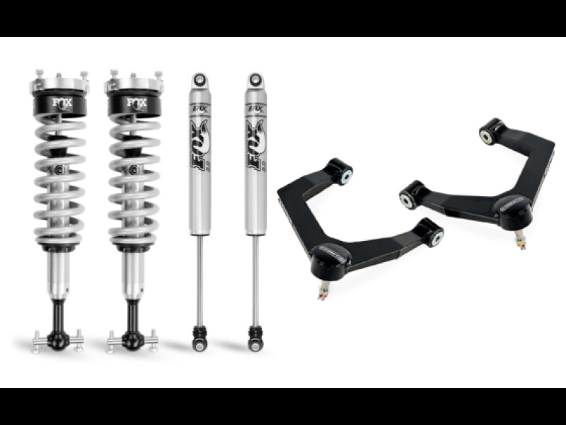 Chevrolet Silverado 1500 Suspension Lift Kit - Front - Cognito - Performance Ball Joint Leveling Kit with Fox PS Coilover 2.0 IFP - Black - `19-`24