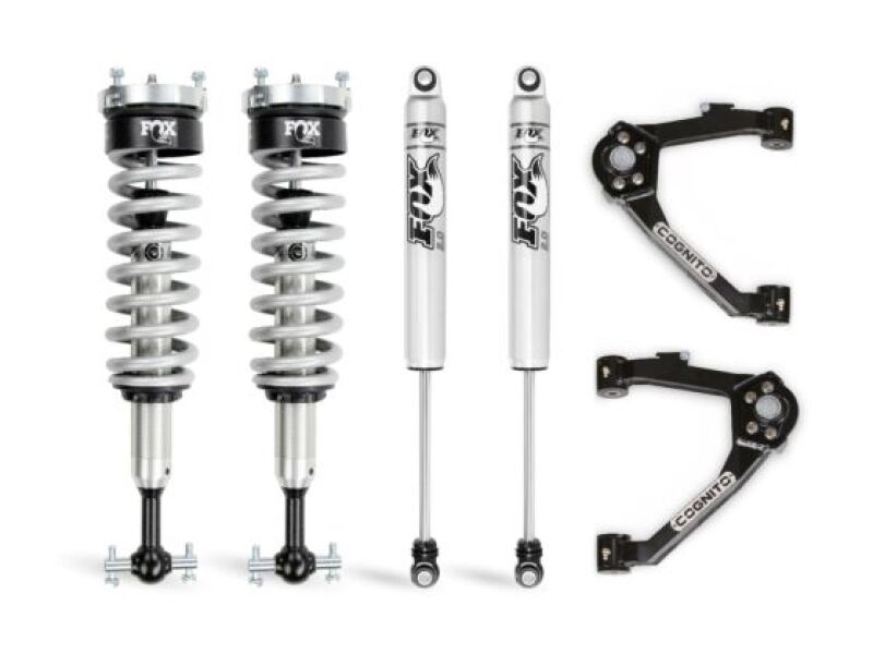 GMC Yukon Suspension Lift Kit - Cognito - 3-inch Performance Ball Joint, Fox 2.0 Performance Series Coilover & Monotube Shocks, Cognito Ball Joint SM Series Upper Control Arm - Black - `07-`20
