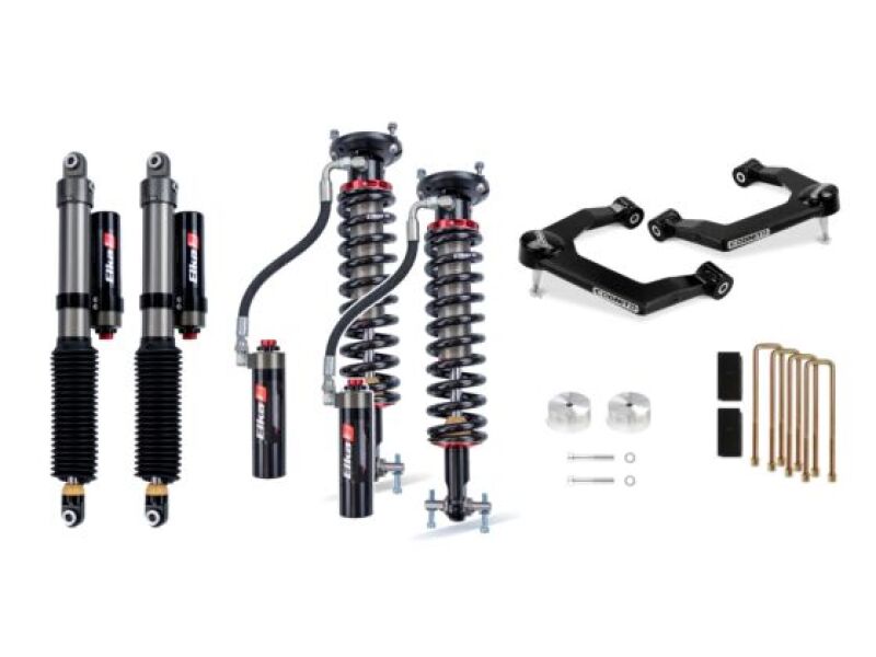 GMC Sierra 1500 Suspension Lift Kit - Cognito - Elite Leveling Lift Kit w/ Elka 2.5 Shocks - semi-gloss black - `19-`24 GMC Sierra 1500 Suspension Lift Kit - Cognito - Elite Leveling Lift Kit w/ Elka 2.5 Shocks - semi-gloss black - `19-`24