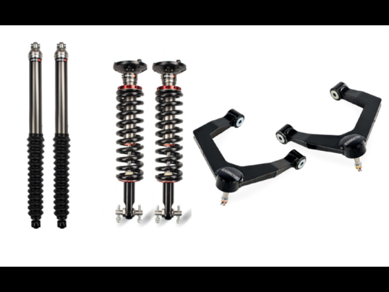 GMC Sierra 1500 Suspension Lift Kit - Front - Cognito - 1 inch Performance Leveling Kit with Elka 2.0 IFP Shocks - Black - `19-`24
