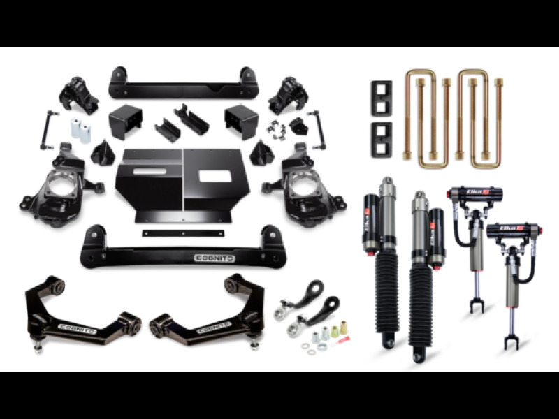 GMC Sierra 2500 Suspension Lift Kit - Cognito - Elite with Elka 2.5 RR Shocks - Black - `20-`22