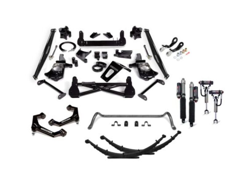 Chevrolet Silverado 2500 Suspension Lift Kit - Front + Rear - Cognito - 7in Elite Lift Kit w/ Elka 2.5 Shocks, SM Series Upper Control Arms - Semi-gloss black - `11-`19