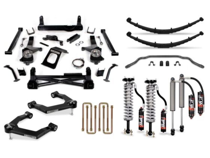 GMC Sierra 1500 Suspension Lift Kit - Cognito - 8-inch Elite with Fox 2.5 Elite Performance Series - semi-gloss black - `19-`24