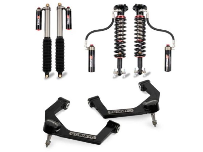 Ford F-150 Suspension Lift Kit - Front - Cognito - 2.5 Inch Performance Uniball Leveling Kit with Elka 2.5 Reservoir Shocks - `21-`23
