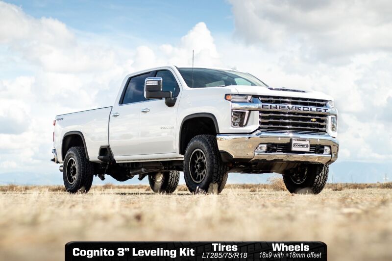 GMC Sierra 3500HD Suspension Lift Kit - Front - Cognito - 3in Elite Leveling Kit w/ King 2.5 RR - Semi-gloss Black - `20-`24