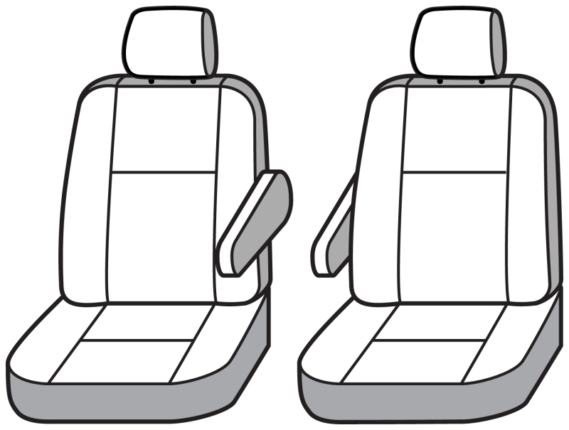 Mercedes-Benz Sprinter Seat Covers - Front - Covercraft - Endura Waterproof SeatSaver - Grey - `16-`26