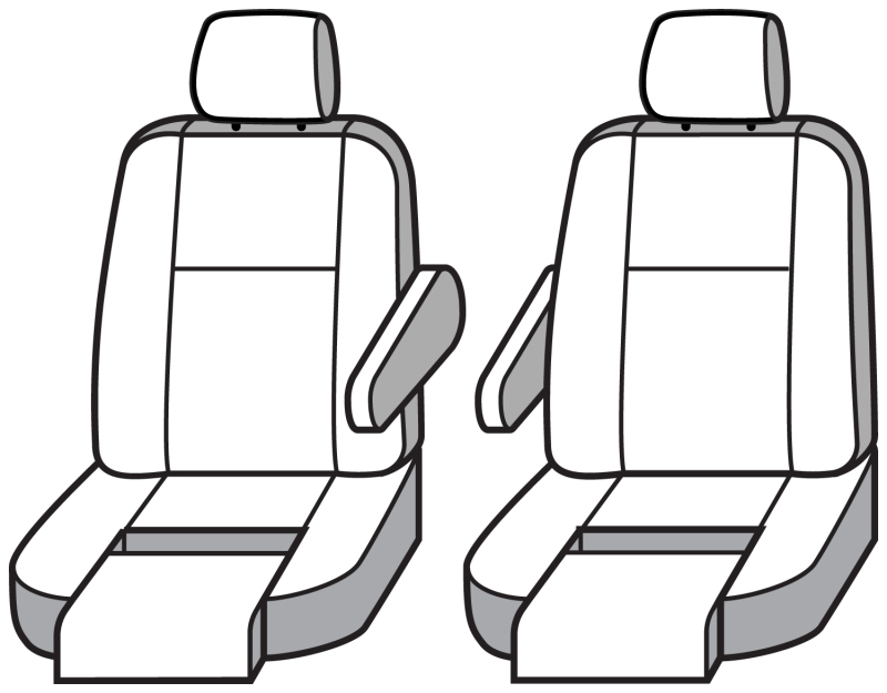 Mercedes-Benz Sprinter Seat Covers - Front - Covercraft - Polycotton SeatSaver Custom - Misty Grey - `19-`26