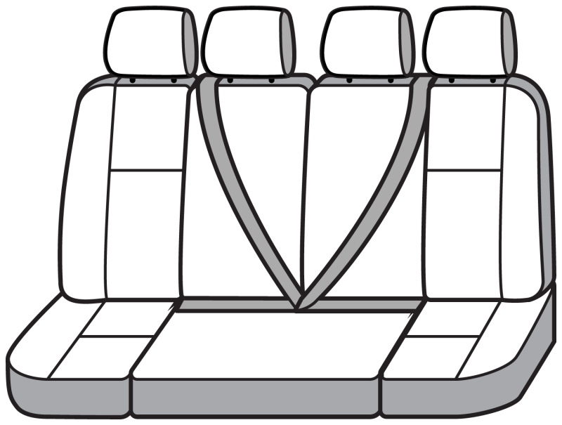Ford Transit Seat Covers - Third Row - Covercraft - Polycotton SeatSaver - Misty Grey - `15-`26