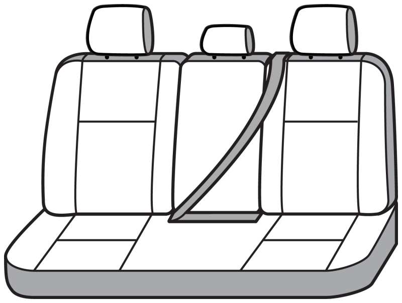 Ford Transit Seat Cover - Third Row - Covercraft - Polycotton SeatSaver - Taupe - `15-`21
