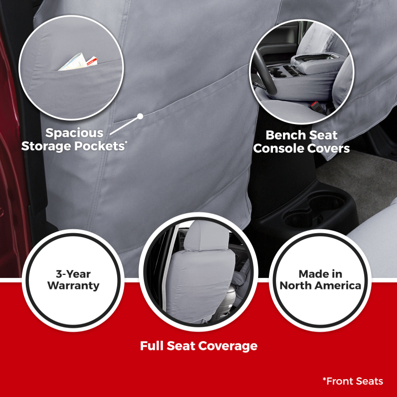 Chevrolet Colorado Seat Cover - Covercraft - SeatSaver Custom - Polycotton - Charcoal - `23-`25