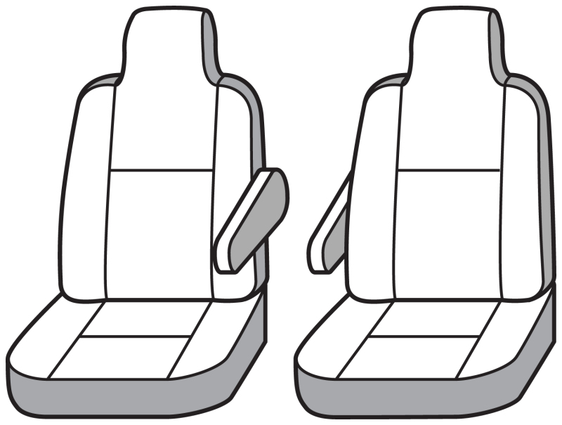 Ford E Series Van Seat Cover - Front - Covercraft - Carhartt Super Dux - Gravel - `09-`21