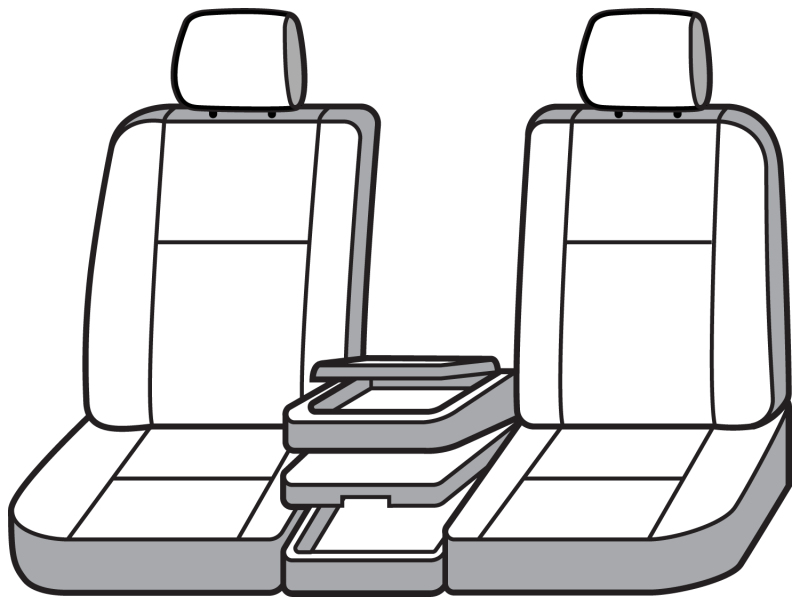 Dodge RAM 1500 Seat Cover - Front - Covercraft - Carhartt Super Dux SeatSaver - Gravel - `17-`24