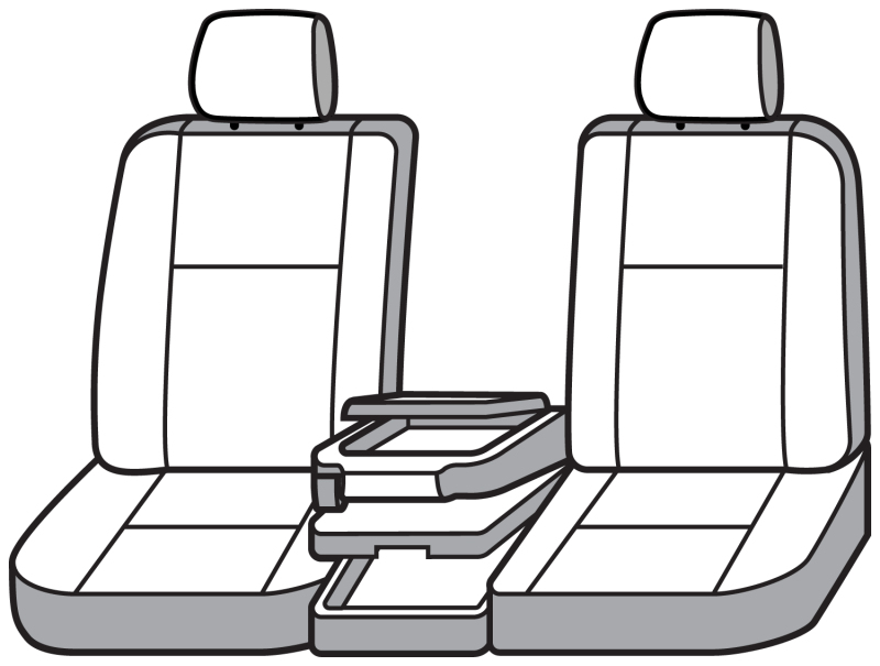 Dodge RAM 1500 Seat Cover - Front - Covercraft - Carhartt Super Dux SeatSaver - Gravel - `19-`24