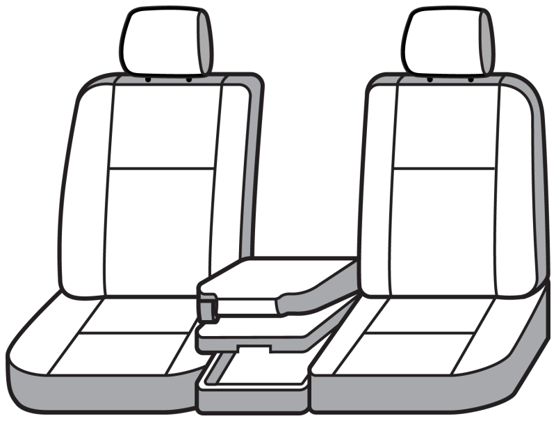 Ford F150 Seat Cover - Front - Covercraft - Carhartt Super Dux SeatSaver - Gravel - `21-`25