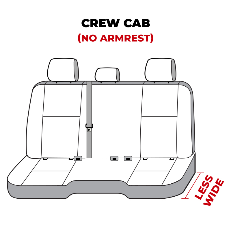 Dodge RAM 3500 Seat Cover - Second Row - Covercraft - Carhartt Super Dux SeatSaver - Gravel - `11-`24