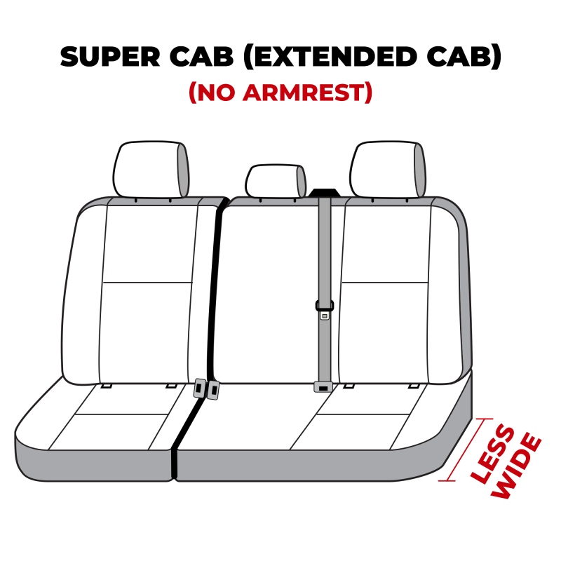 Ford F250 Seat Cover - Second Row - Covercraft - Super Dux SeatSaver - Gravel - `19-`25