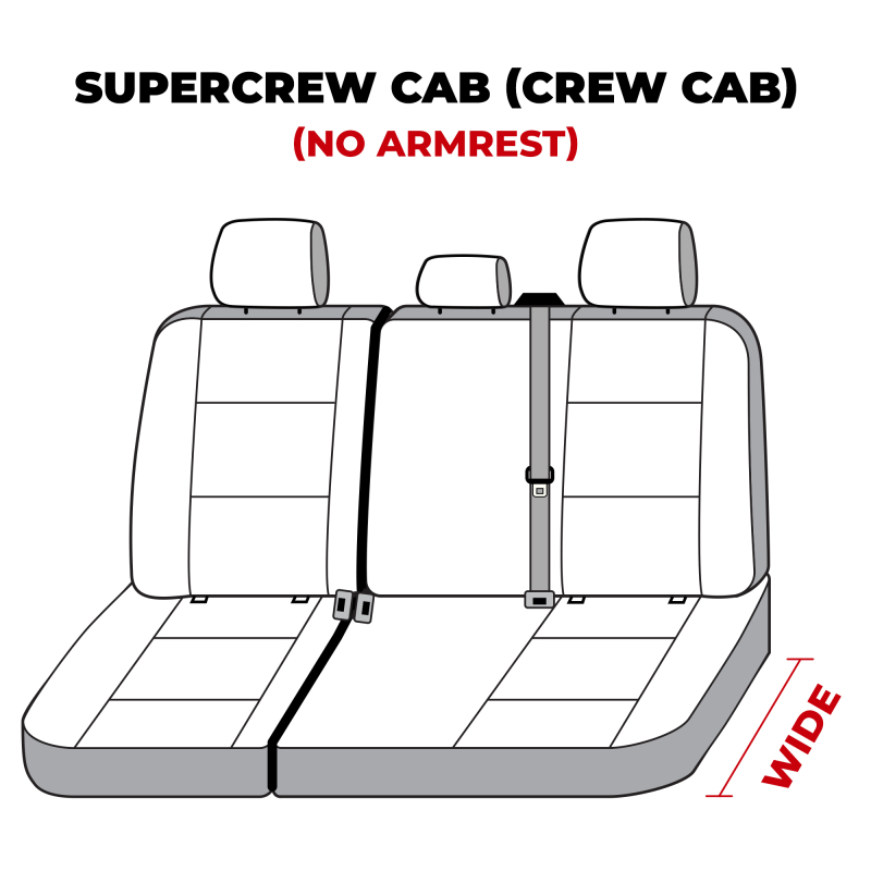 Ford F450 Seat Covers - Second Row - Covercraft - Carhartt Super Dux SeatSaver - Gravel - `19-`25