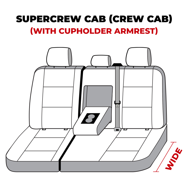 Ford F350 Seat Cover - Second Row - Covercraft - Carhartt Super Dux SeatSaver - Gravel - `21-`25