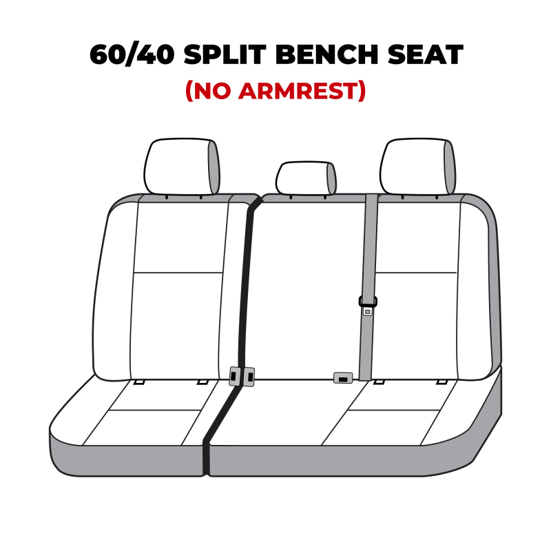 Toyota Tundra Seat Cover - Second Row - Covercraft - Carhartt Super Dux SeatSaver - Gravel - `22-`25