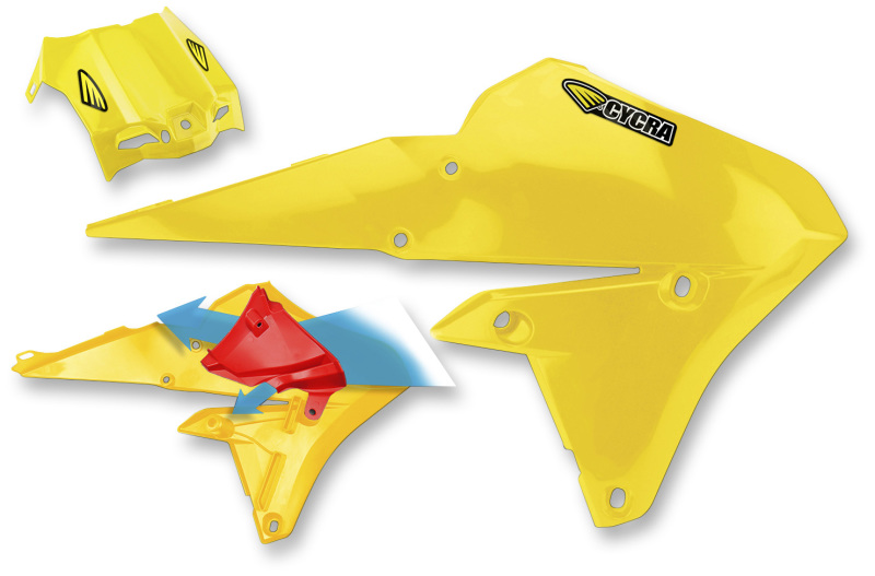 Yamaha FX Radiator Shroud - Cycra - Powerflow Intake - Lightning Gold - `14-`18