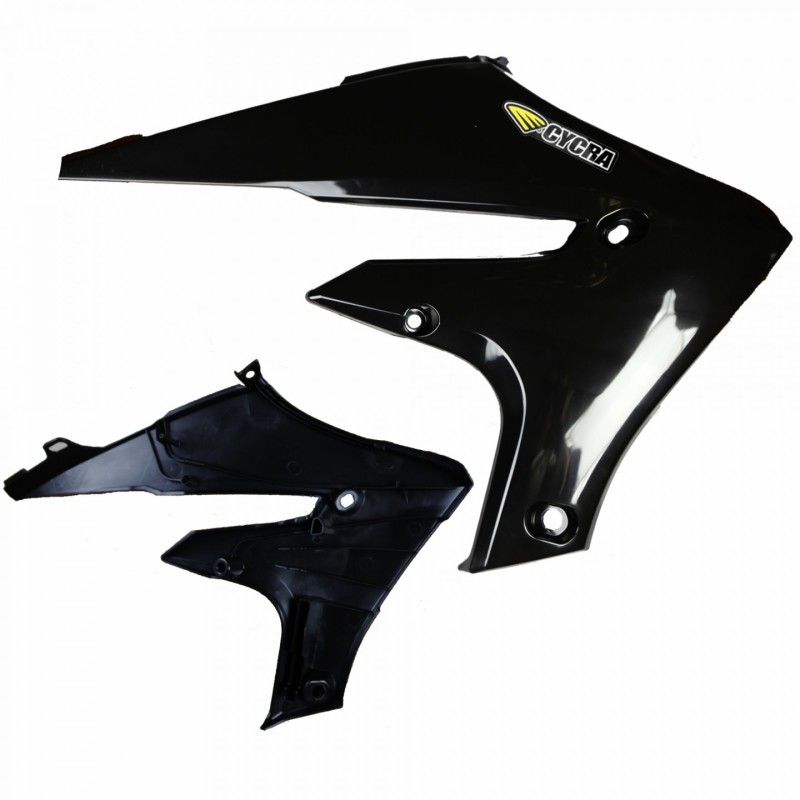 Yamaha WR250F Radiator Shroud - Cycra - Powerflow - Black - `20-`27