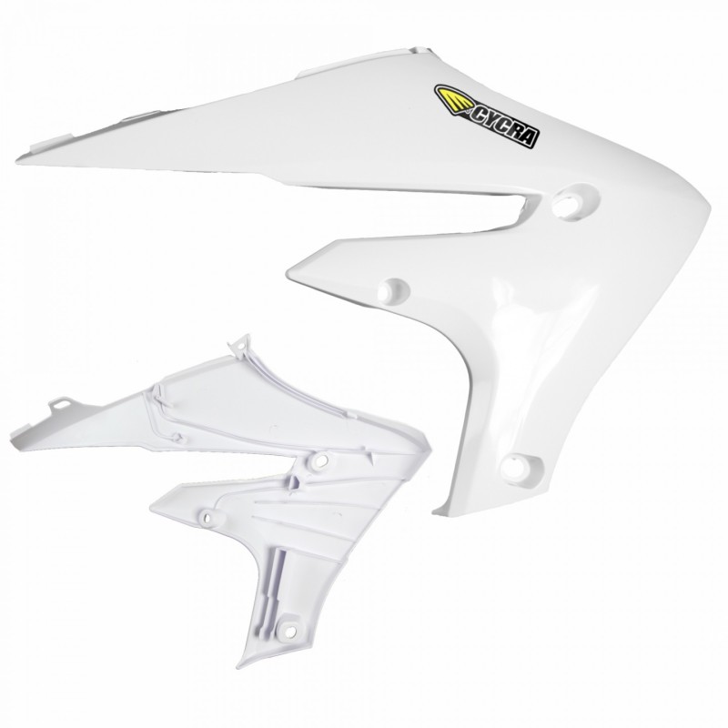 Yamaha WR250F Radiator Shroud - Cycra - Powerflow - White - `20-`27