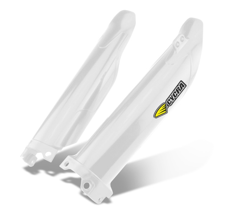 Kawasaki KX450X Fork Covers - Cycra - White - `21-`27