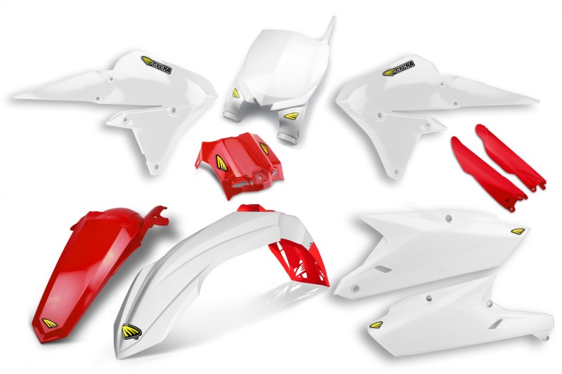 Yamaha YZ250F Body Kit - Cycra - Powerflow - White/Red - `14-`18