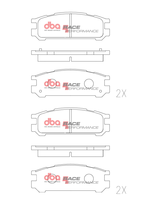 Subaru Impreza Brake Pads - Rear - DBA - RP Performance - `98-`04