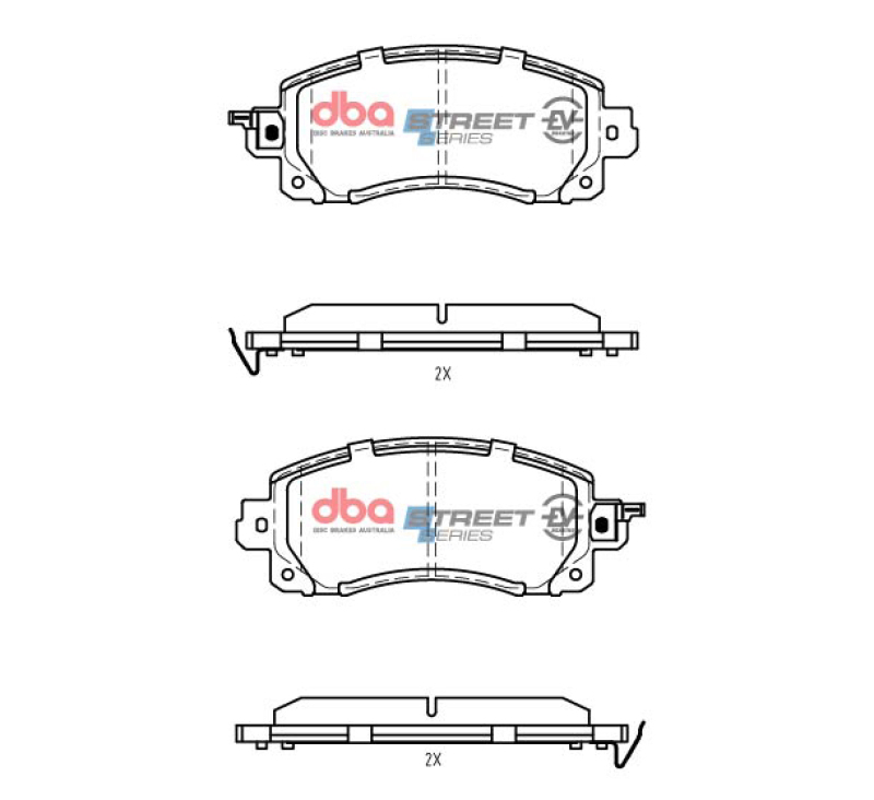 Subaru Forester Brake Pads - Front - DBA - SSEV Street Series - `19-`22