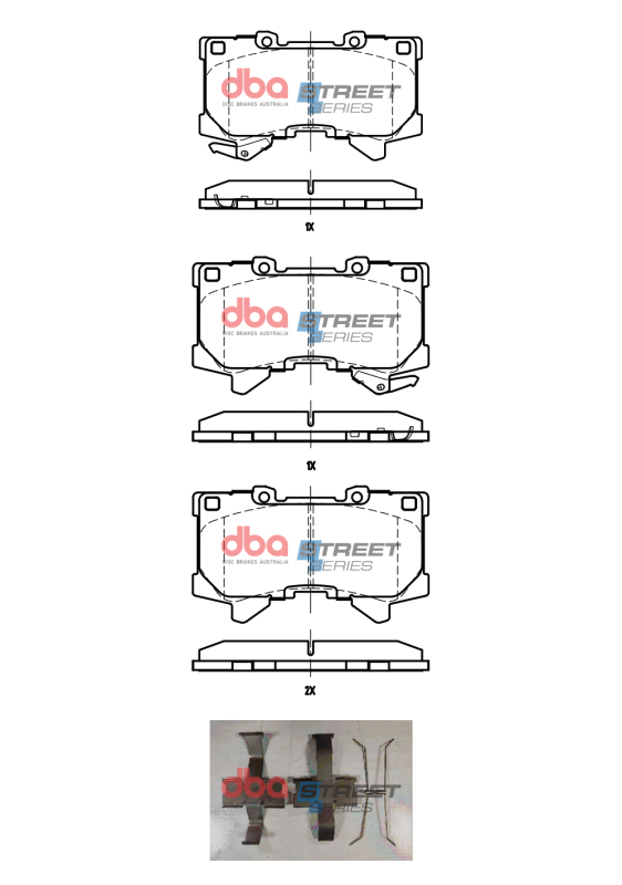 Lexus LX600 Brake Pads - Front - DBA - Street Series - `22-`27