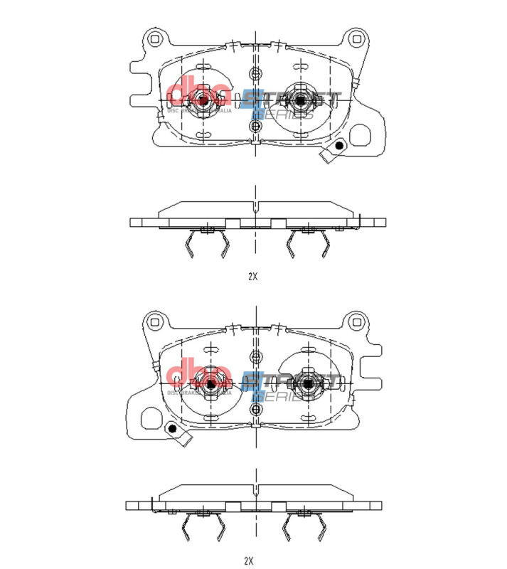 Genesis GV80 Brake Pads - Rear - DBA - Street Series - `21-`27