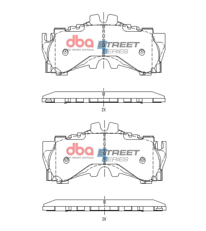 Lexus LC500 Brake Pads - Front - DBA - Street Series - `17-`27