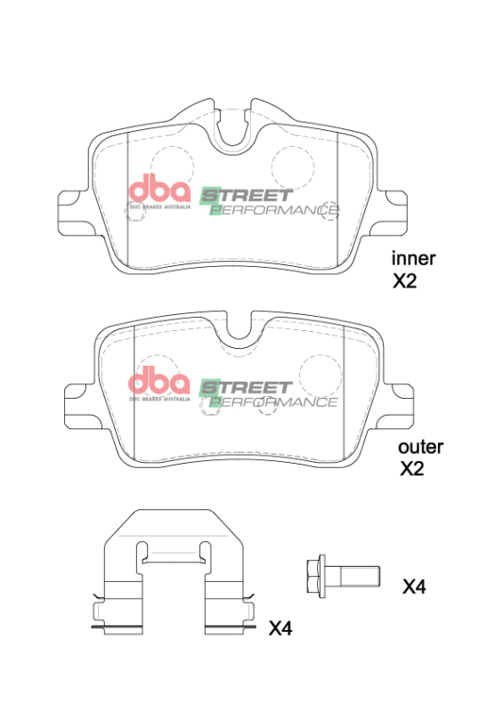 BMW 420i Brake Pads - Rear - DBA - Street Performance - `21-`27